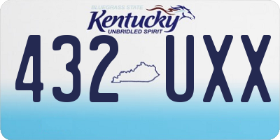 KY license plate 432UXX