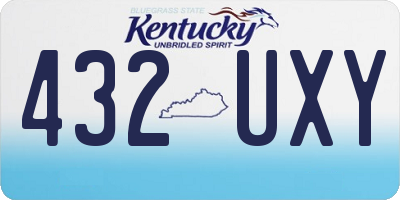 KY license plate 432UXY