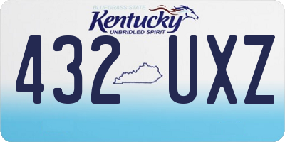 KY license plate 432UXZ