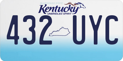 KY license plate 432UYC