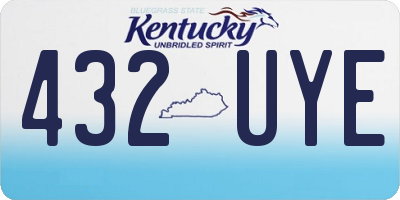 KY license plate 432UYE