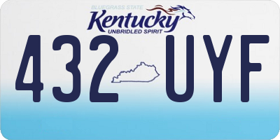KY license plate 432UYF