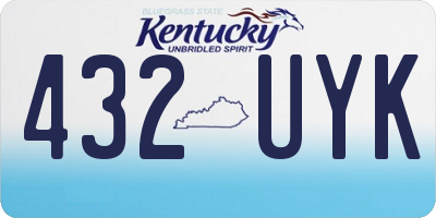 KY license plate 432UYK