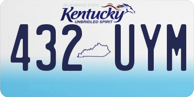 KY license plate 432UYM