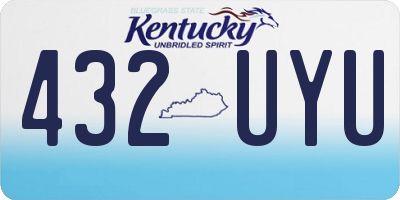 KY license plate 432UYU