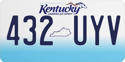 KY license plate 432UYV