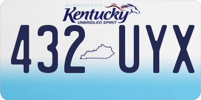KY license plate 432UYX