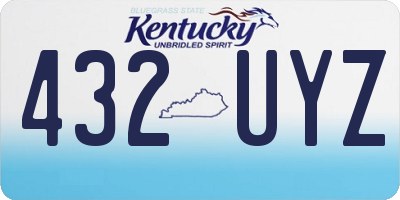 KY license plate 432UYZ