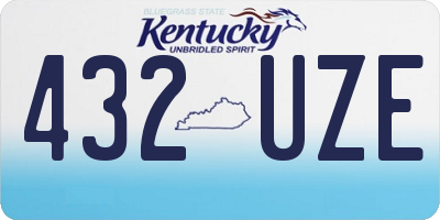 KY license plate 432UZE