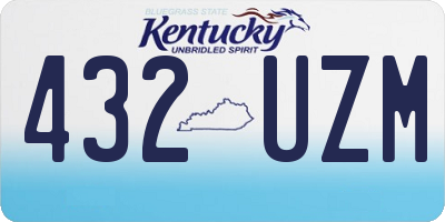 KY license plate 432UZM