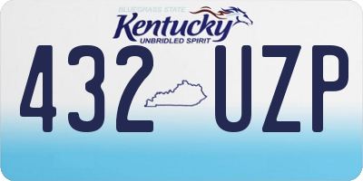 KY license plate 432UZP