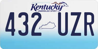KY license plate 432UZR