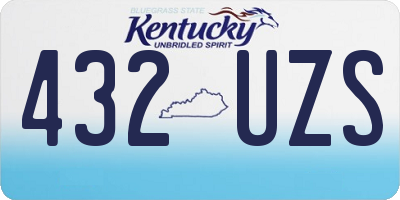 KY license plate 432UZS