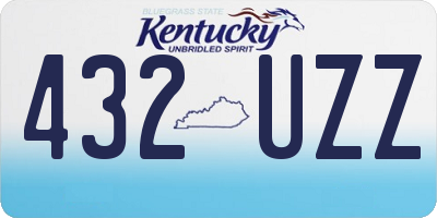 KY license plate 432UZZ