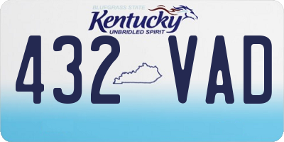 KY license plate 432VAD