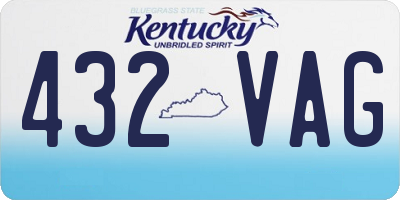 KY license plate 432VAG