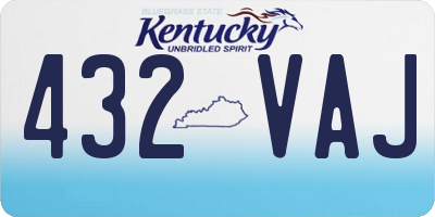 KY license plate 432VAJ