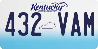 KY license plate 432VAM