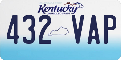 KY license plate 432VAP