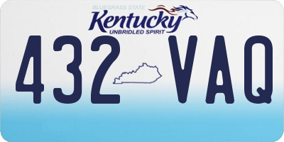 KY license plate 432VAQ