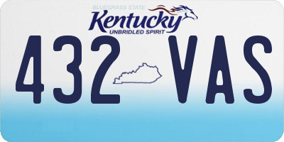 KY license plate 432VAS