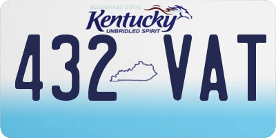 KY license plate 432VAT