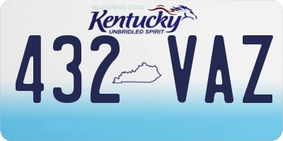 KY license plate 432VAZ