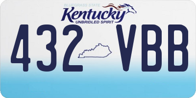 KY license plate 432VBB