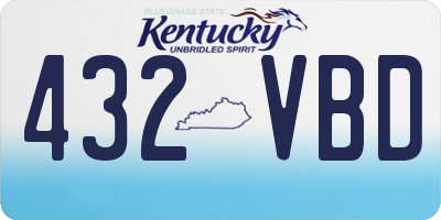 KY license plate 432VBD