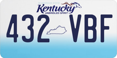 KY license plate 432VBF