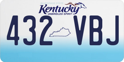 KY license plate 432VBJ