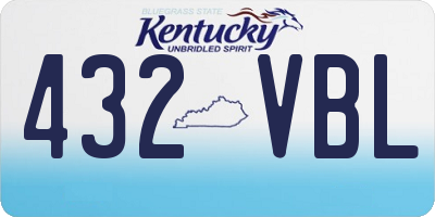 KY license plate 432VBL