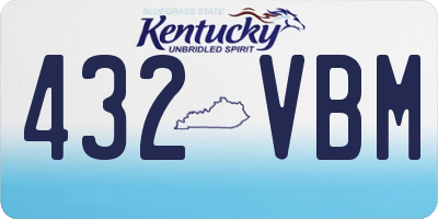 KY license plate 432VBM