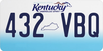 KY license plate 432VBQ