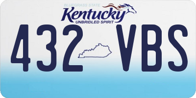 KY license plate 432VBS