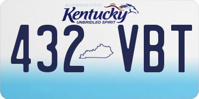 KY license plate 432VBT