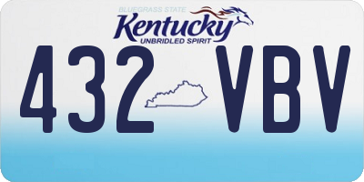 KY license plate 432VBV