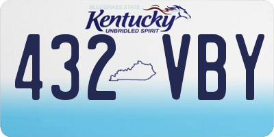 KY license plate 432VBY