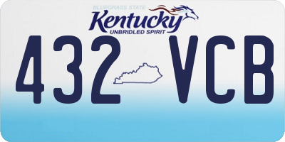 KY license plate 432VCB