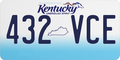 KY license plate 432VCE