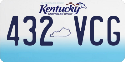 KY license plate 432VCG