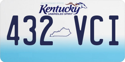 KY license plate 432VCI