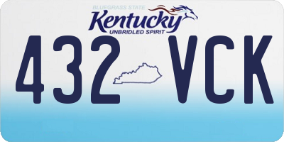 KY license plate 432VCK