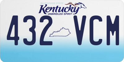 KY license plate 432VCM