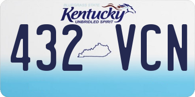 KY license plate 432VCN