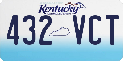 KY license plate 432VCT