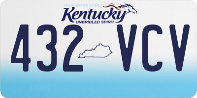 KY license plate 432VCV