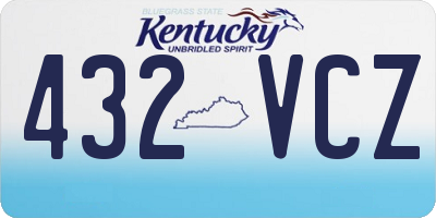 KY license plate 432VCZ