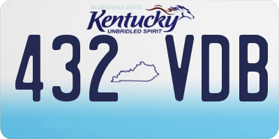 KY license plate 432VDB