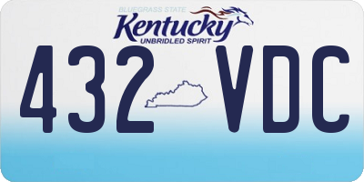 KY license plate 432VDC
